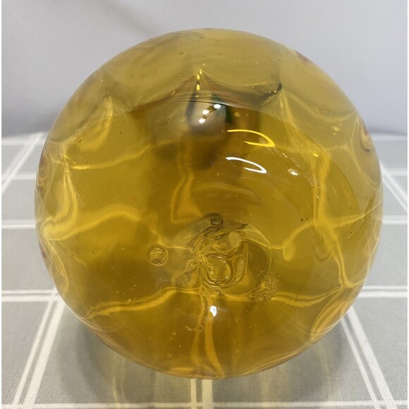 Blenko Handmade Amber & Green Glass Squash Gourd - Picture 9 of 9